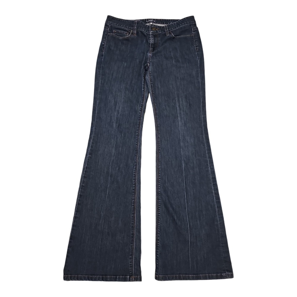 Loft Women's Blue Ann Taylor /Jr Flare Mid‎ Rise Stretch Denim Jeans size 32x33